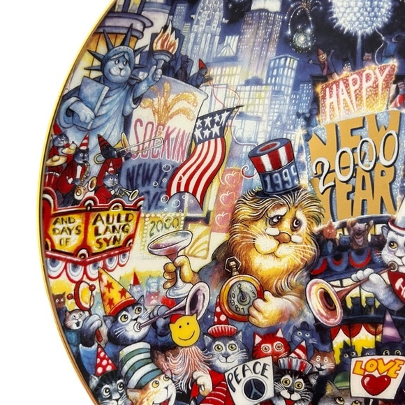 Franklin Mint Heirloom Bill Bell Ring In The Mew Millennium Collector Plate - Picture 5 of 12